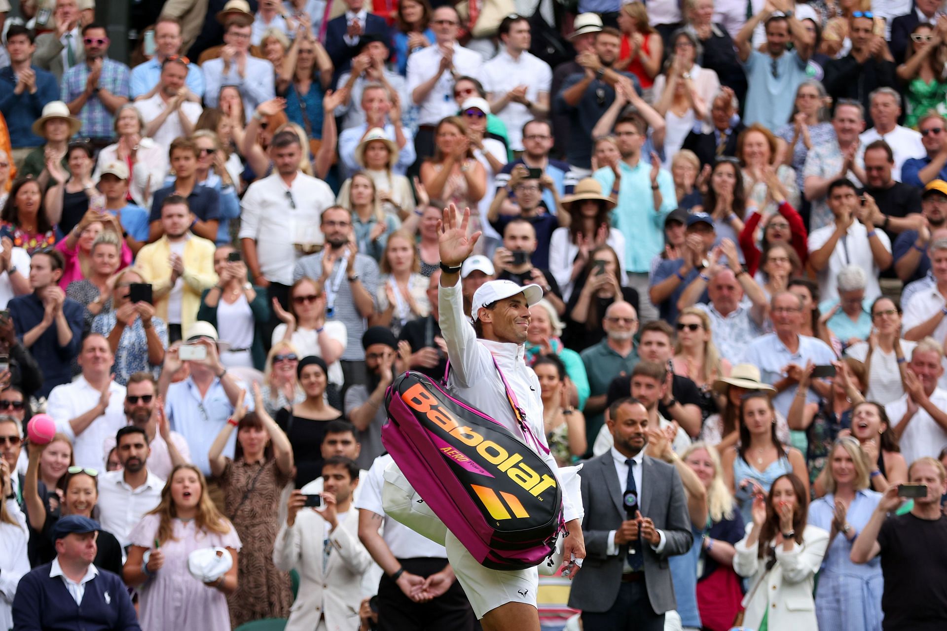 Rafael Nadal after his quarterfinal match at Wimbledon